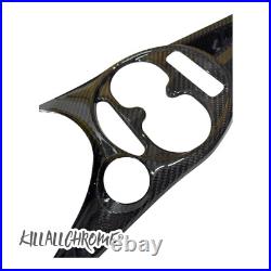 For Abarth Interior Cup Centre Console Tunnel Genuine Carbon Fibre 500 595 695