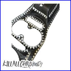 For Abarth Interior Cup Centre Console Tunnel Genuine Carbon Fibre 500 595 695