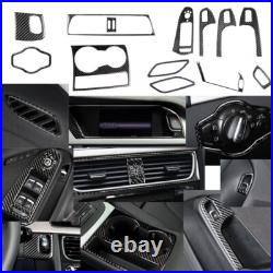 For Audi A4 B8 Carbon Fiber Interior Accessories Set Kit Cover Trim 2008-2015