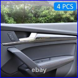 For Audi Q5 2017-2024 Carbon Fiber Interior Door Panel Strips Cover Accessories