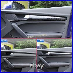 For Audi Q5 2017-2024 Carbon Fiber Interior Door Panel Strips Cover Accessories