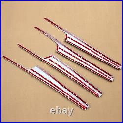 For Audi Q5 2017-2024 Carbon Fiber Interior Door Panel Strips Cover Accessories
