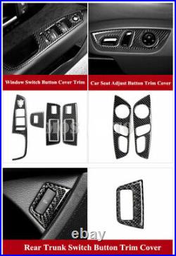 For Audi Q7 2008-2015 Carbon Fiber Interior Accessories Whole Kit Cover Trim