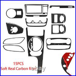 For Audi TT 8N 8J MK123 2008-14 Carbon Fiber Interior Decorative Trim 15PCS