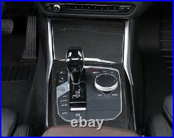 For BMW 3 Series G20 2019 2020 Carbon Fiber Interior Gear Shift Knob Panel Cover