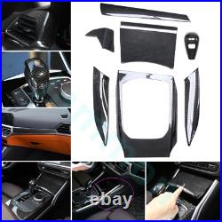 For BMW 3 Series G20 LHD 8X Interior Trims Console Panel Cover Real Carbon Fiber