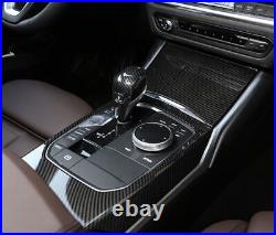 For BMW 3 Series G20 LHD 8X Interior Trims Console Panel Cover Real Carbon Fiber