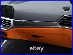 For BMW 3 Series G20 LHD 8X Interior Trims Console Panel Cover Real Carbon Fiber