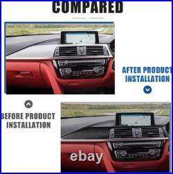 For BMW F30 F31 F32 F33 F34 F36 Console Dashboard Strip Trim Cover Carbon Fiber