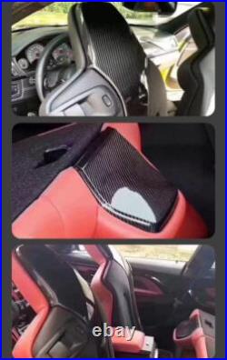 For BMW F80 M3 F82 F83 M4 Interior Seat Back Trim Cover Real Carbon Fiber 4x For BMW F80 M3 F82 F83 M4 Interior Seat Back Trim Cover Real Carbon Fiber 4x