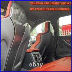 For BMW F80 M3 F82 F83 M4 Interior Seat Back Trim Cover Real Carbon Fiber 4x For BMW F80 M3 F82 F83 M4 Interior Seat Back Trim Cover Real Carbon Fiber 4x