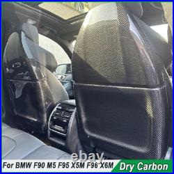 For BMW F90 M5 F95 X5M F96 X6M Dry Carbon Fiber Interior Seat Back Cover Trims