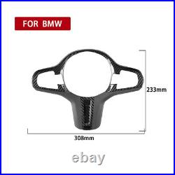 For BMW F90 M5 X3 Carbon Fiber Look Car Interior Steering Wheel Trim Cover Stick