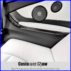 For BMW M4 F82 F83 Dry Carbon Fiber Interior Car Door Panel Decorative Trim Sets
