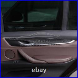 For BMW X5 2014-2018 Real Carbon Fiber Interior Door Panel Decor Trim