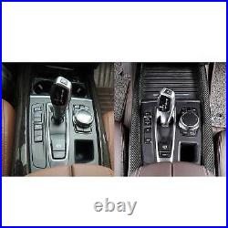 For BMW X5 F15 X6 F16 Car Interior Gear Shift Knob Panel Cover Trim Carbon Fiber
