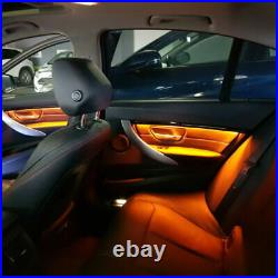 For BMW f30/f31 4PCS LED Ambient Light Bar Interior Door Panel Lamp Carbon Fiber