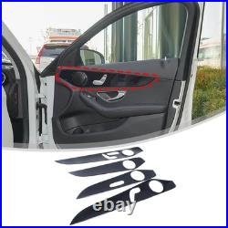 For Benz C GLC Class W205 X253 14-20 Interior Door Panel Cover Carbon Fiber Trim