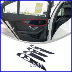For Benz C GLC Class W205 X253 14-20 Interior Door Panel Cover Carbon Fiber Trim