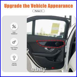 For Benz C GLC Class W205 X253 14-20 Interior Door Panel Cover Carbon Fiber Trim