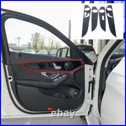 For Benz C GLC Class W205 X253 14-20 Interior Door Panel Cover Carbon Fiber Trim