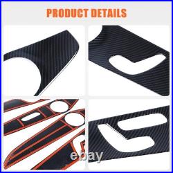 For Benz C GLC Class W205 X253 14-20 Interior Door Panel Cover Carbon Fiber Trim