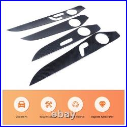 For Benz C GLC Class W205 X253 14-20 Interior Door Panel Cover Carbon Fiber Trim