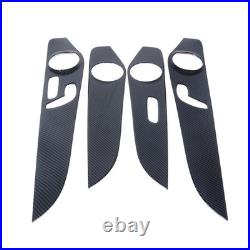 For Benz C GLC Class W205 X253 14-20 Interior Door Panel Cover Carbon Fiber Trim