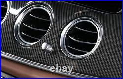 For Benz E Class W213 2016-23 RHD Center Console Dashboard Trim ABS Carbon fiber