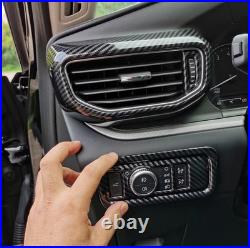 For Ford Explorer 2020-2022 Carbon Fiber Interior Car Accessories Trim Cover Kit
