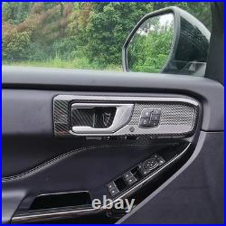 For Ford Explorer 2020-2022 Carbon Fiber Interior Car Accessories Trim Cover Kit
