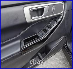 For Ford Explorer 2020-2022 Carbon Fiber Interior Car Accessories Trim Cover Kit