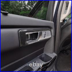 For Ford Explorer 2020-2022 Carbon Fiber Interior Car Accessories Trim Cover Kit