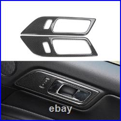 For Ford Mustang 15-21 10PCS Carbon Fiber Interior Decal Sticker Cover Trims RHD