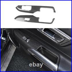 For Ford Mustang 15-21 10PCS Carbon Fiber Interior Decal Sticker Cover Trims RHD
