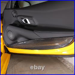 For GR Supra 2020-2023 Carbon Fiber Interior Door Anti-Kick Panel Trim sticker