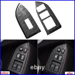 For GT86 FR-S Subaru BRZ Interior Door Window Switch Cover Trim Carbon Fiber