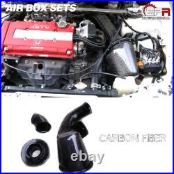For HONDA 94-01 Integra DC2 Carbon Fiber Mug Hood Interior Duct Air Box Kits