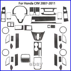 For Honda CR-V CRV Carbon Fiber Interior Center Control Full Set Trim Cover 2007