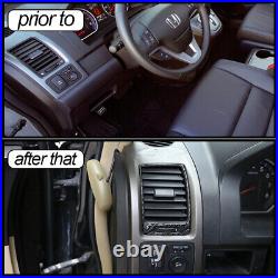 For Honda CR-V CRV Carbon Fiber Interior Center Control Full Set Trim Cover 2007