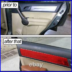 For Honda CR-V CRV Carbon Fiber Interior Center Control Full Set Trim Cover 2007