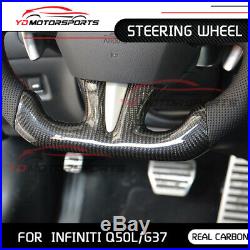 For Infiniti G37 Q50L carbon Fiber Steering Wheel Replacement interior trim