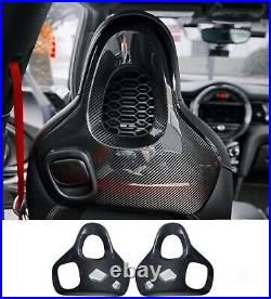 For MINI JCW F56 F57 Genuine Gloss Carbon Fibre Black Interior Seat Back Covers For MINI JCW F56 F57 Genuine Gloss Carbon Fibre Black Interior Seat Back Covers