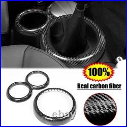 For Mini R50 01-06 Carbon Fiber Interior Console Gear Shift Panel Trim Cover Set