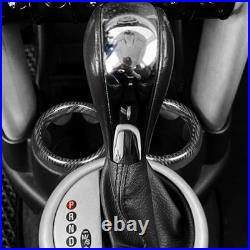 For Mini R50 01-06 Carbon Fiber Interior Console Gear Shift Panel Trim Cover Set