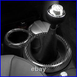 For Mini R50 01-06 Carbon Fiber Interior Console Gear Shift Panel Trim Cover Set