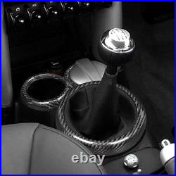 For Mini R50 01-06 Carbon Fiber Interior Console Gear Shift Panel Trim Cover Set