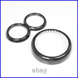 For Mini R50 01-06 Carbon Fiber Interior Console Gear Shift Panel Trim Cover Set