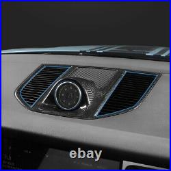 For Porsche Macan 2015-20 Real Carbon Fiber Interior Front Air Vent Outlet Trim
