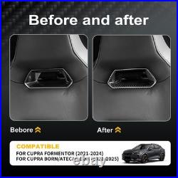 For SEAT Born Ateca Leon 21-2025 Car Seat Frame Interior Trim Cover Carbon Fiber
